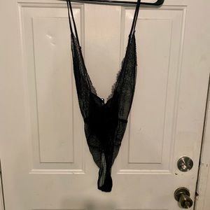 Victoria’s Secret Black Lace Thong Teddy